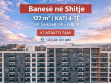 Shitet banesa 127 m2 kati 4-te te sheshi Gjilan