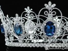 Kuroren e Argjendit dhe Safir Swarovski me Vul 925