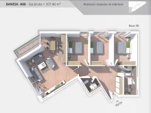 Banesa 107.4 m2 me 3 dhoma gjumi