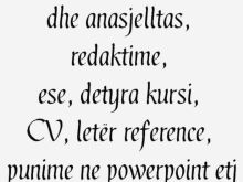 Punime te ndryshme per nxenes dhe studente