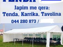 TENDA SHATORA TAVOLINA DHE KARRIKA ME QERA  044 280 873 