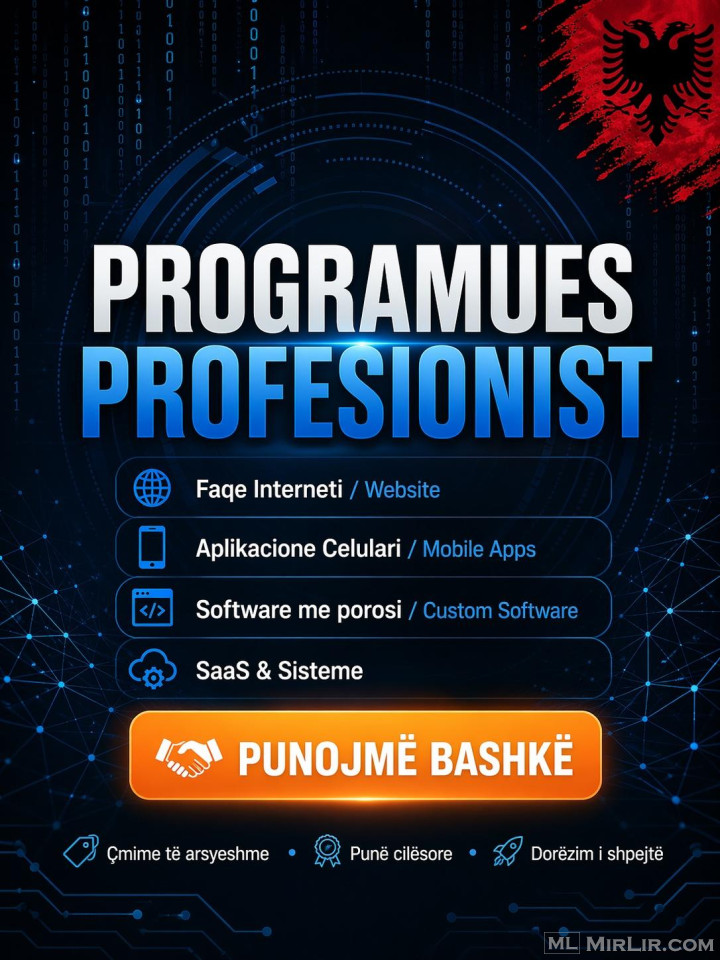 Programues Profesionist | Faqe Interneti, App, Software, Saa