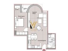 SHITET APARTAMENT 1+1+BLK TE HORA VERTICALE 204.000 EURO