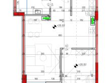 Shitet apartament 1+1 ne Astir