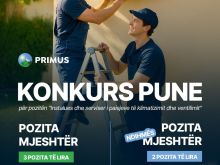  ⁠Konkurs pune për pozitën ''Instalues dhe serviser i paisjeve të klimatizimit dhe ventilimit"  /   5 vende të lira pune.