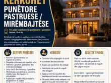 KËRKOHET PUNËTORE PASTRUESE / MIRËMBAJTËSE
