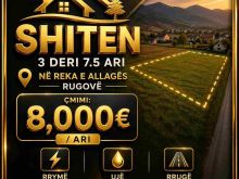Shiten 3–7.5 ari në Reka e Allagës.Çmimi: 8,000€ / ari.