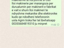 Per servise makinerish te ndryshme me tel 00355684819310