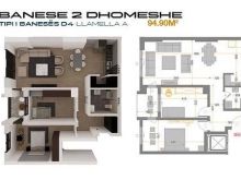 Shitet Banesa 94.90m2 (95m2) mbrapa spitalit Ferizajit