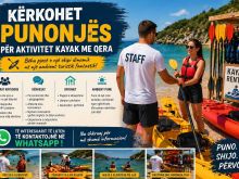 Kërkohet punonjës për aktivitet kayak me qera – Himarë