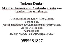Mundesi punesimi si asistent klinike per turizem dentar