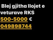 Blej te gjitha llojet e veturave 500-3000 euro
