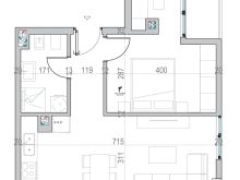 SHITET APARTAMENT 1+1 GOLEM 107.000 EURO FH-70031
