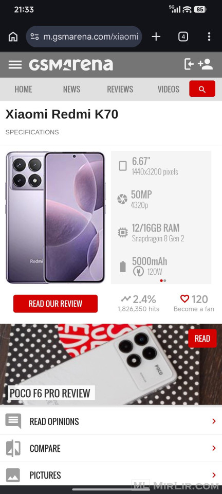 Xiaomi K70 (F6PRO)