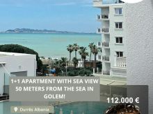 Apartment with Sea View 50 meters from the Sea in Golem!