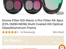 Filtra ND/PL dhe CPL per DJI Mavic 4 Pro – Sete te Reja