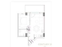 SHITET APARTAMENT 1+1 TEK REZIDENCA ALBA ISH PARKU