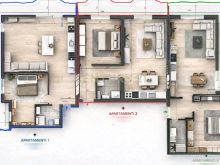 Okazion tek Brryli. APARTAMENT 236 m2 PER SHITJE (1450 euro/
