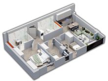 SHITET APARTAMENT 3+1 UNIVERS CITY 114.500 EURO FH-77987