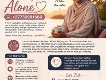 You Don’t Have To Go Through It Alone +27733991668